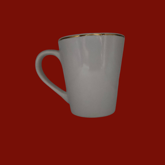 Royal Norfolk Cream Coffee Mugs with Gold Rim Set of 4 – 12 oz Ceramic Cups - Picture 3 of 6